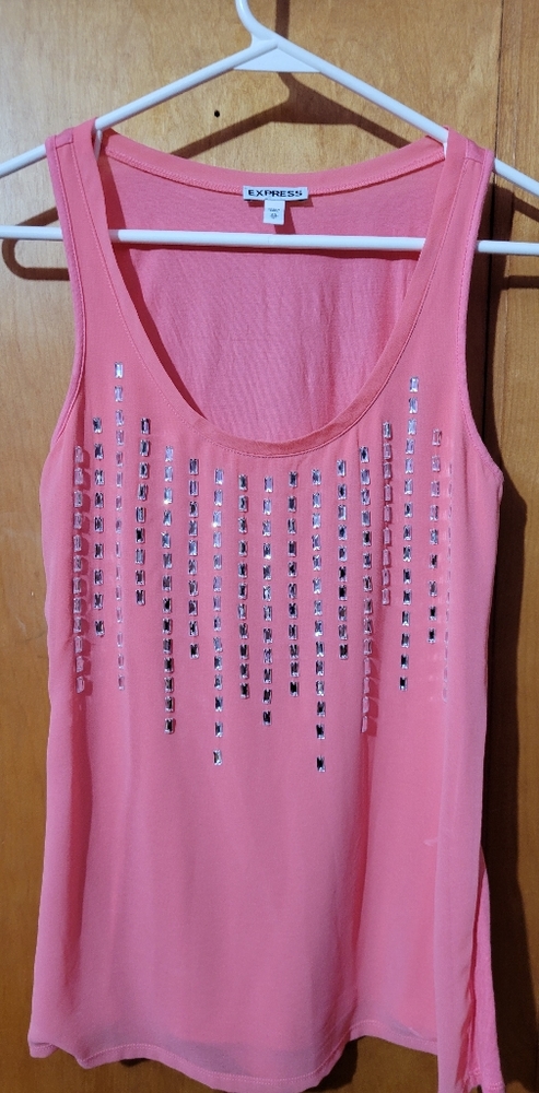 Express pink sleeveless top